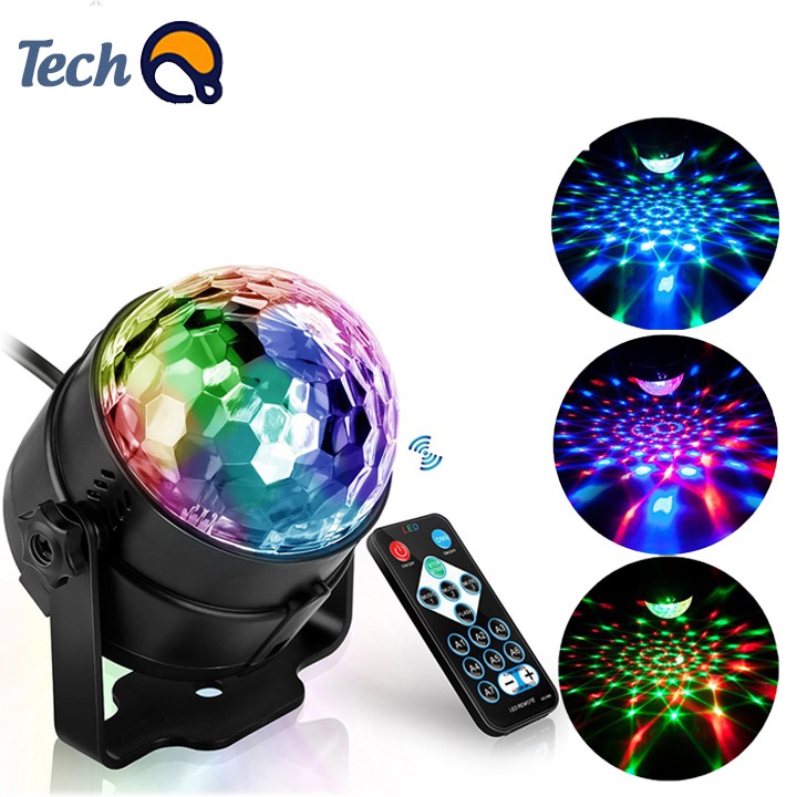 Đèn nháy phòng bay RGB cảm biến âm thanh nháy theo điệu nhạc có remote điều chỉnh kiểu nháy tiện lợi.