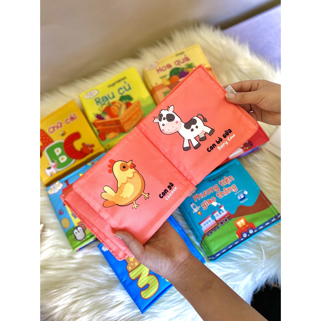 Sách Vải Kích Thích Đa Giác Quan Cho Bé Từ 0 Tuổi - My very first book - Hiệu Lalala baby - Lẻ từng cuốn