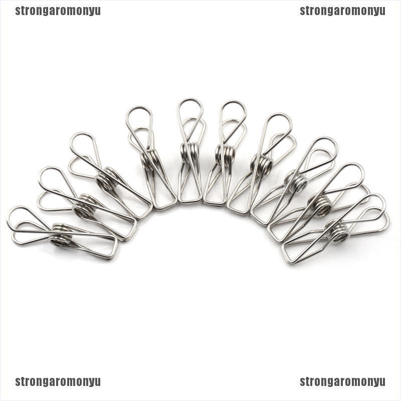 Set 10 Kẹp Phơi Quần Áo Bằng Thép Không Gỉ