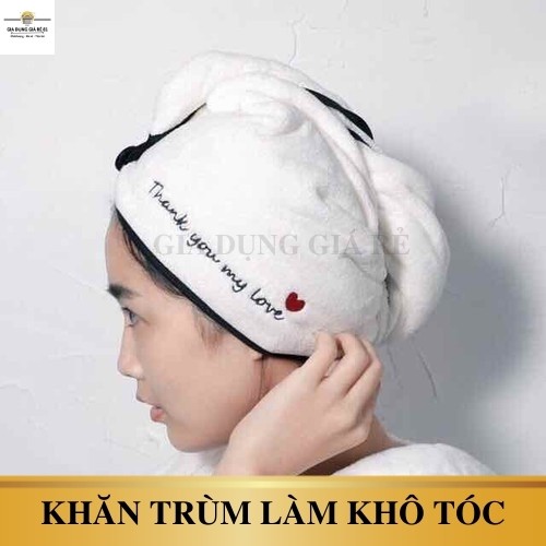 Khăn Quấn Đầu Khắn Tắm Khăn Ủ Tóc Làm Khô Tóc Siêu Nhanh Kiểu Dáng Mới Tiện Dụng