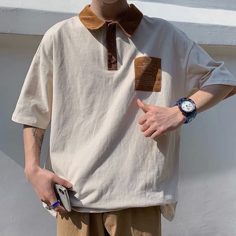  Áo thun tay ngắn có cổ phong cách Hàn Quốc hợp thời trang cho nam | BigBuy360 - bigbuy360.vn