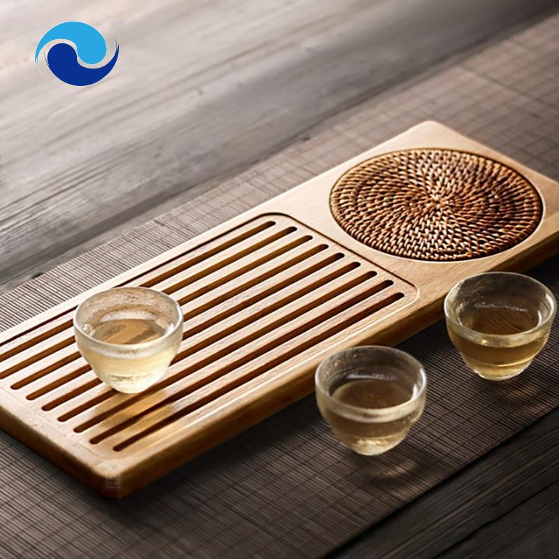 Khay Đựng Trà / Cà Phê / Trà Bằng Gỗ Tre Đan Tiện Dụng Cho Khách Sạn