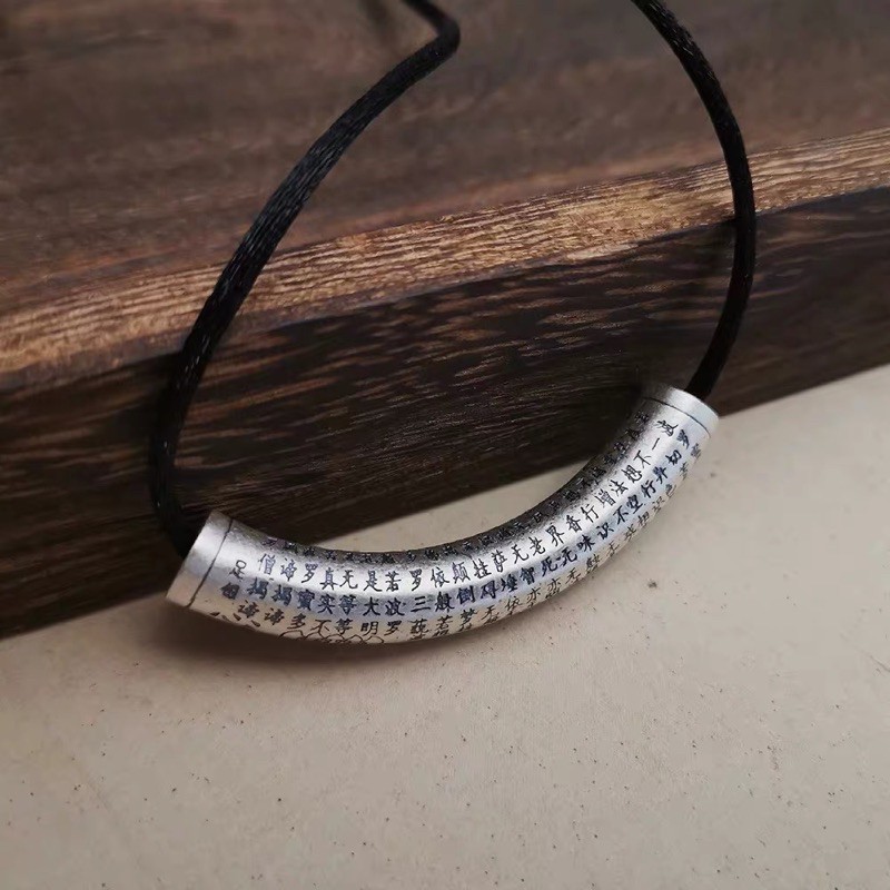 Charm Bạc khắc Bát Nhã Tâm Kinh