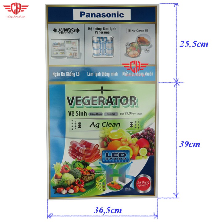 TEM DÁN TỦ LẠNH PANASONIC MẪU 1