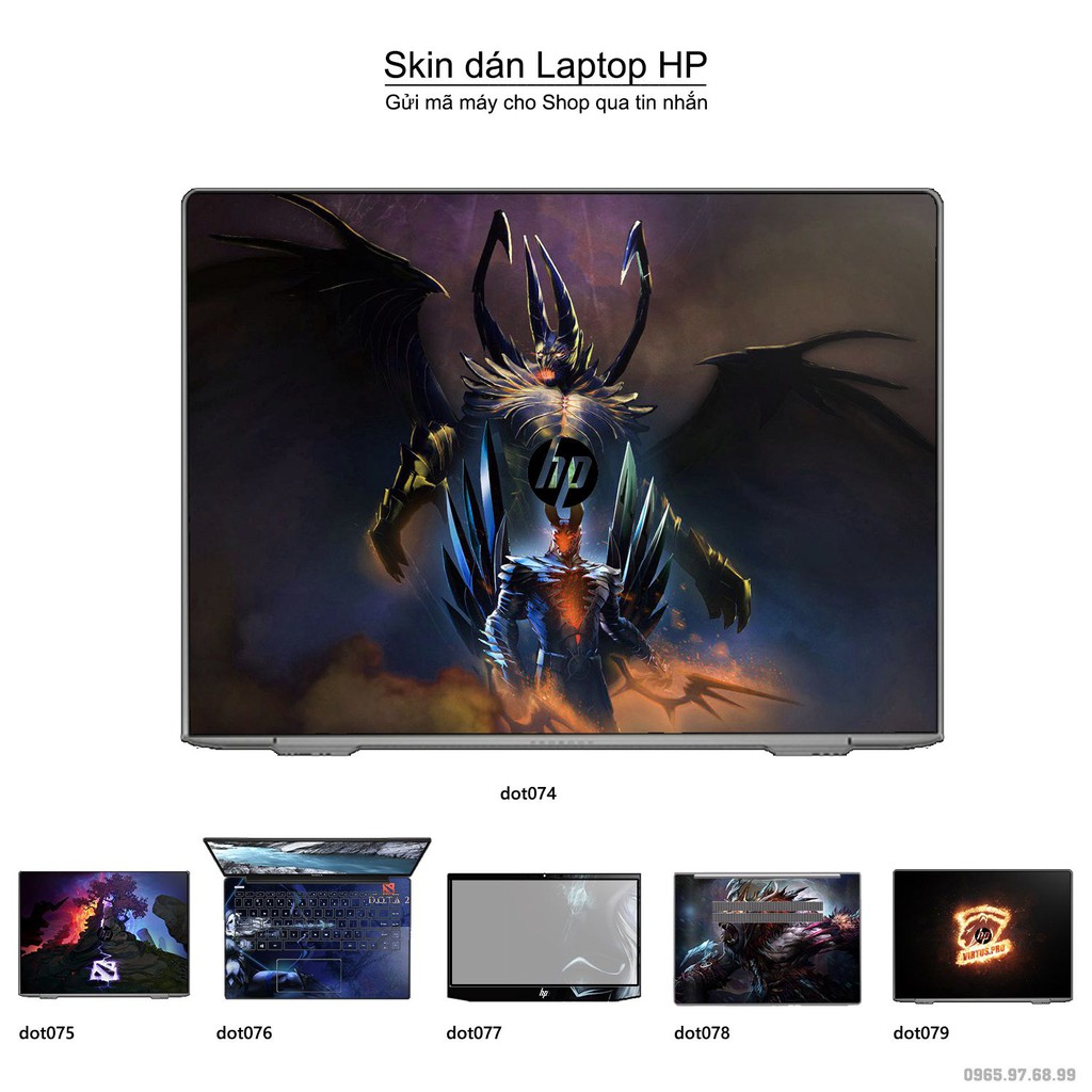 Skin dán Laptop HP in hình Dota 2 nhiều mẫu 13 (inbox mã máy cho Shop)