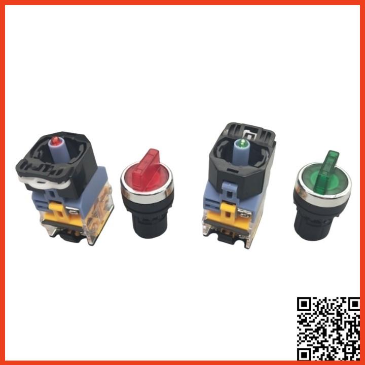 Công tắc xoay có đèn LA38 chuyển mạch 2-3 vị trí phi 22mm điện áp 24VDC và 220VAC