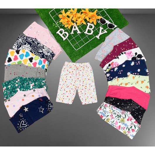 Quần legging lửng bé gái thun co giãn 4 chiều vải xuất dư dày đẹp cho bé từ 8-40kg