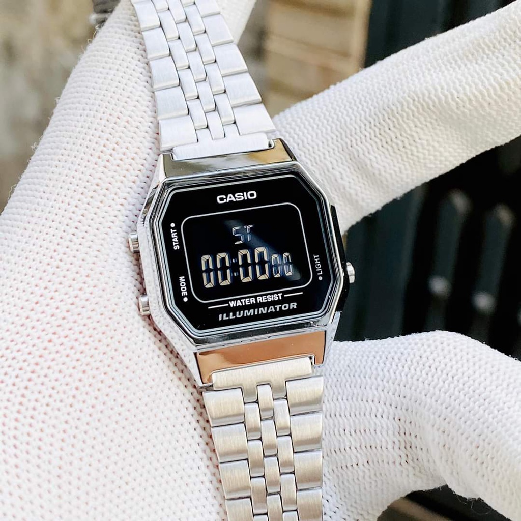 Đồng hồ nữ Casio LA680WA-1BDF dây đeo thép không gỉ cổ điển , sang trọng , đẳng cấp-ME_WATCH