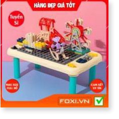 Đồ chơi bàn Lego vòng xoay khổng lồ-Trò chơi giải trí-tăng tư duy logic-montessori-học tập hiệu quả