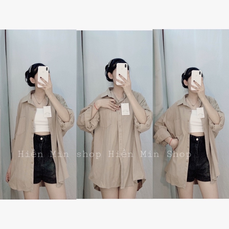 Áo sơmi trơn vintage chất thô mềm dày dặn mã 393 hàng chuẩn QC loại 1,Áo sơ mi trắng nữ kiểu Hàn quốc