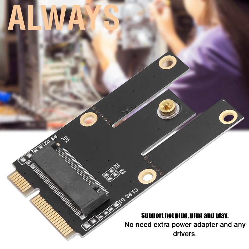Card chuyển đổi Mini adapter NGFF sang 2 Wifi không dây PCI-E Bluetooth cho Notebook