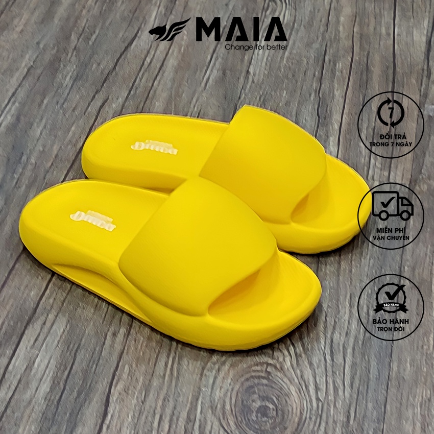 Dép nữ bánh mì thời trang Maia - quai ngang dễ thương - đế đúc độn cao thêm 3cm đi nhẹ êm chân bền bỉ MA6113 ( nhiều màu