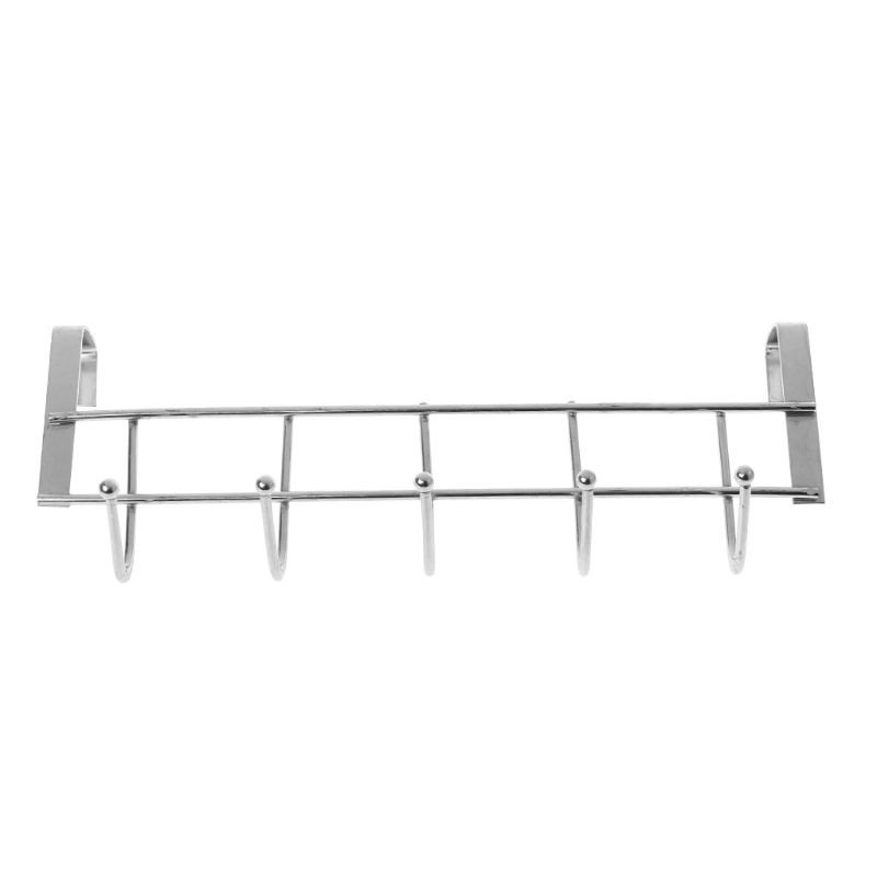 Inste Giá Đỡ 5 Móc Treo Đồ Gắn Cửa Tủ Tiện Dụng Cho Nhà Bếp / Phòng Tắm