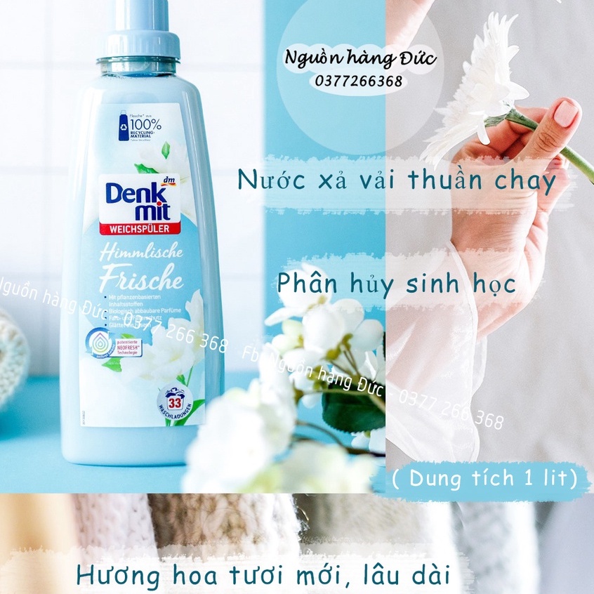 Nước xả vải Denkmit Đức hương tự nhiên, làm mềm vải cho da nhạy cảm - Nguồn hàng Đức