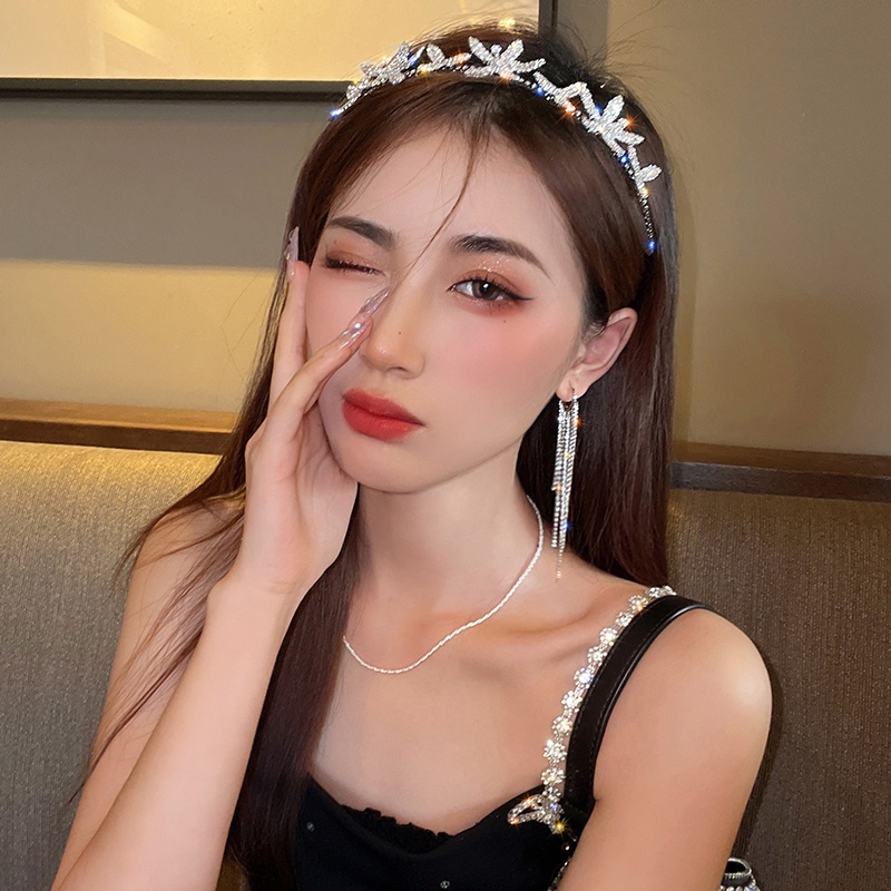 Băng đô tóc gắn hoa khô phong cách tiểu thư_M1712