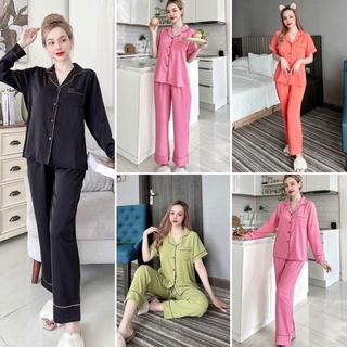 🌸 Bộ Lụa Pijama MANGO TRƠN L1🌸