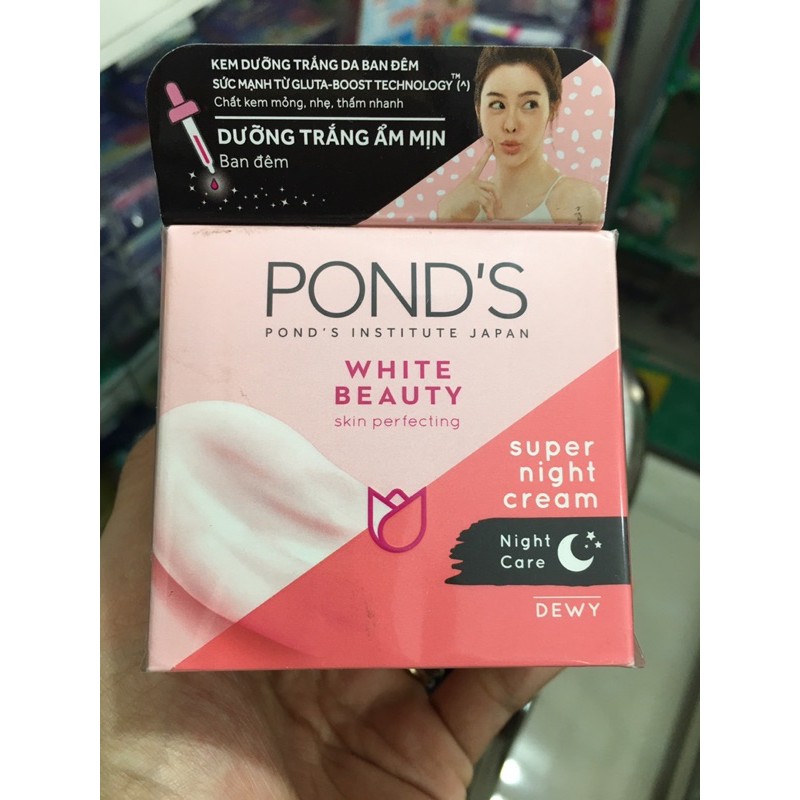 Kem Dưỡng Da Trắng Hồng Rạng Rỡ POND'S White Beauty Ban Đêm 50g