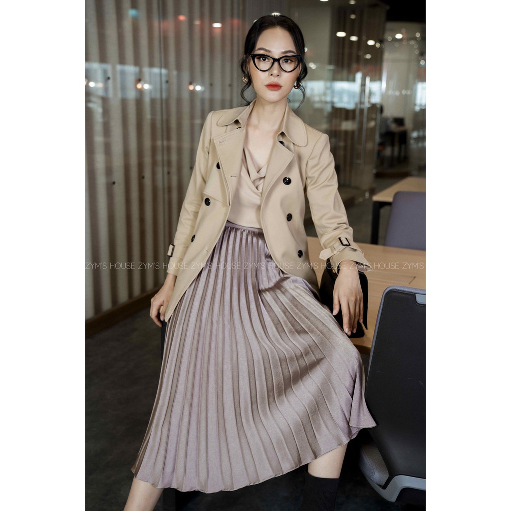 Áo măng tô cổ bẻ ve 2 lớp Zym's House A1290 | BigBuy360 - bigbuy360.vn