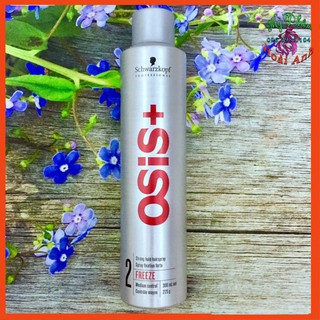 Gôm xịt giữ nếp cứng vừa Schwarzkopf OSiS+ Freeze Strong Hold Hairspray 300ml