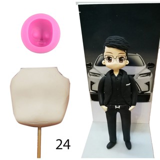 Khuôn ép mặt tượng búp bê chibi figure bjd doll chibi đất sét nhật thái số 24