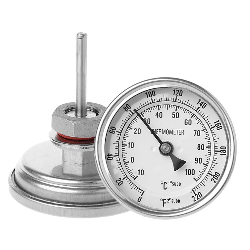 Bộ đồng hồ đo nhiệt độ bia rượu 3" 2" 0-220 độ kèm vòng đệm chữ o