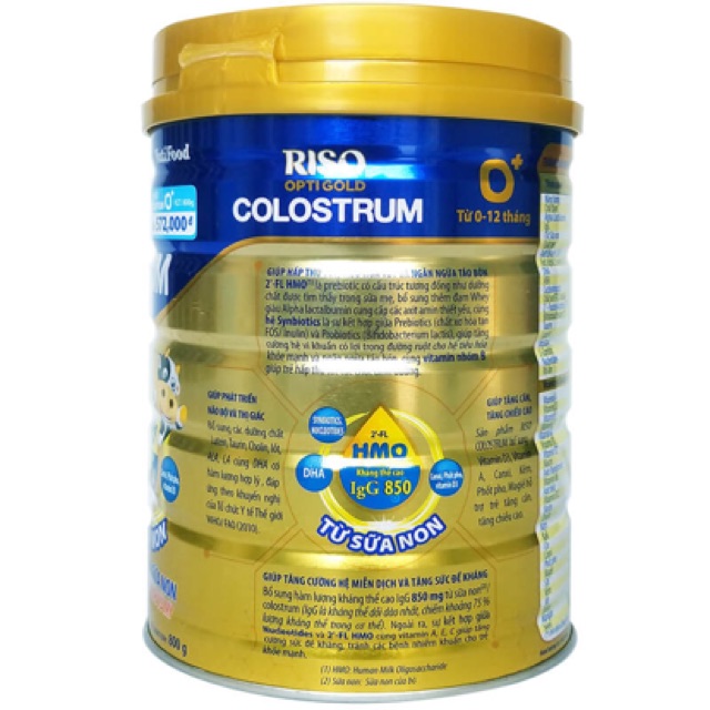 Sữa Riso Colostrum 0+ Hộp 800g cho trẻ từ 0_12 tháng