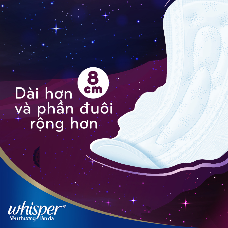 Combo 2 Gói Băng Vệ Sinh WHISPER Skin Love 31CM Dành Cho Ban Đêm