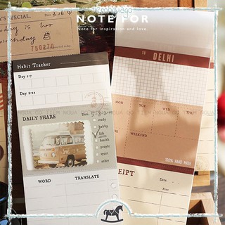Tập 50 Note Dài Xé 3 Phần  Trang Trí Tường, Ảnh Ghi Chú, Decor, Sổ Tay, Planner, Bullet Journal – Tiệm Ngựa Gỗ, Đà Nẵng