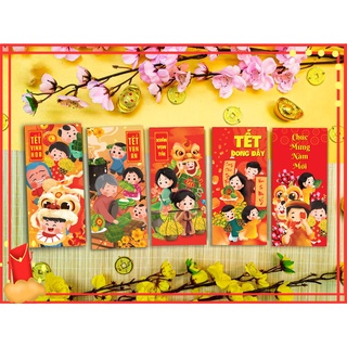 Set 200 bao lì xì giá sỉ Tết Nguyên Đán giao đủ mẫu(Mẫu 5)⚡FREESHIP⚡lì xì 2024