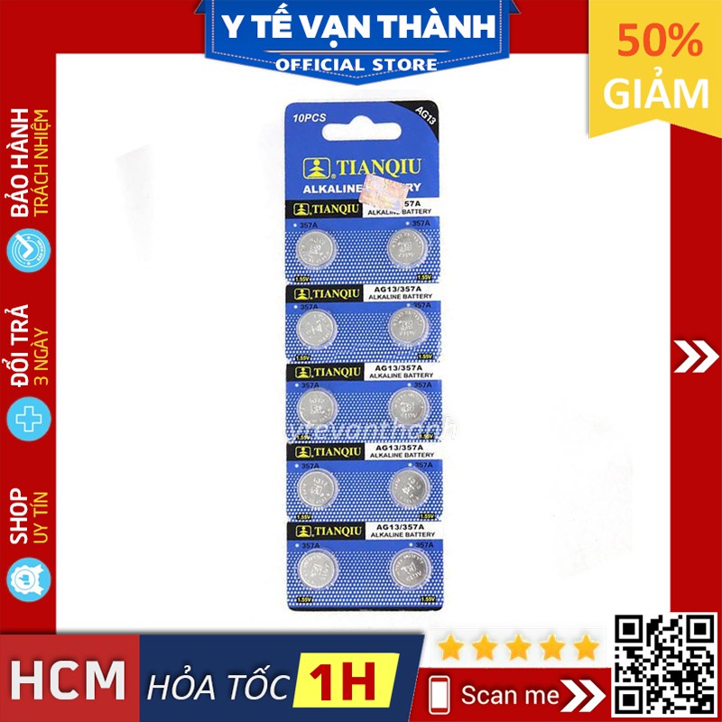 ✅ Pin Nút Ag13: (Vỉ 10 Viên) -VT0261 | Y Tế Vạn Thành