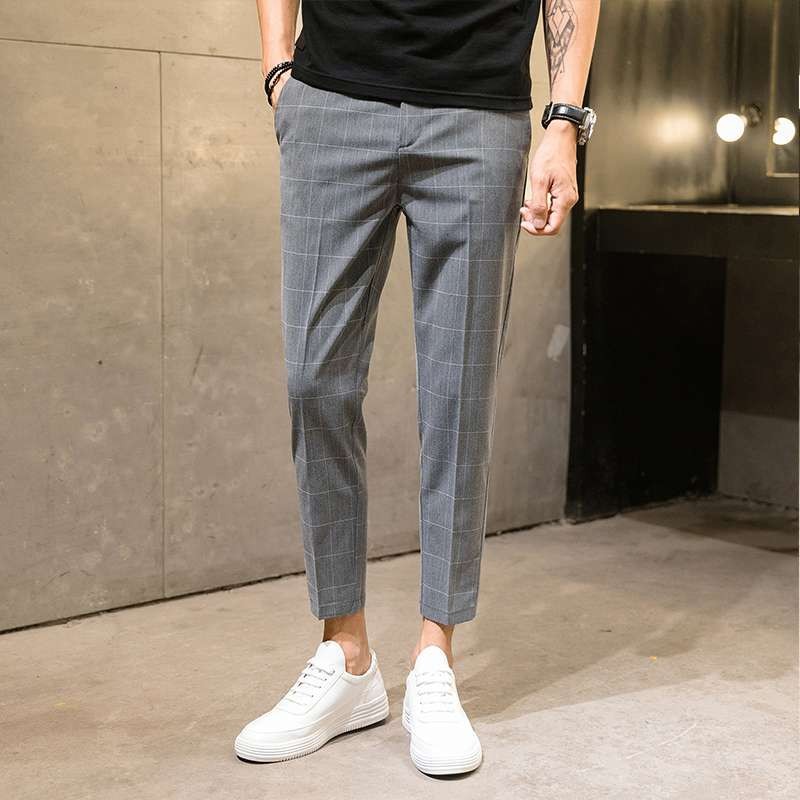 Quần tây âu nam kẻ caro chuẩn thiết kế hàn quốc, Lịch sự, trẻ trung, chất liệu cotton cao cấp thoáng mát | BigBuy360 - bigbuy360.vn