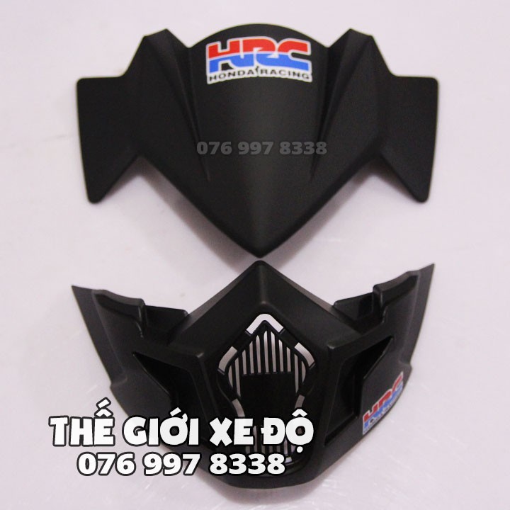 Bộ mão Winner và ốp đèn pha Winner đen mờ - Mào ốp đầu và khẩu trang Winner kiểu ninja