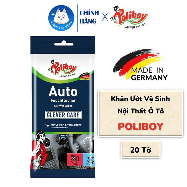 Khăn Ướt Làm Sạch Nội Thất Ô Tô, Màn Hình Điện Thoại, Kính Mắt POLIBOY