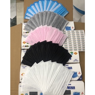 Hộp 50 chiếc Khẩu Trang Y Tế Bảo Minh Kháng Khuẩn Vải Định Lượng Cao Ngừa Bụi Tránh Vi Khuẩn