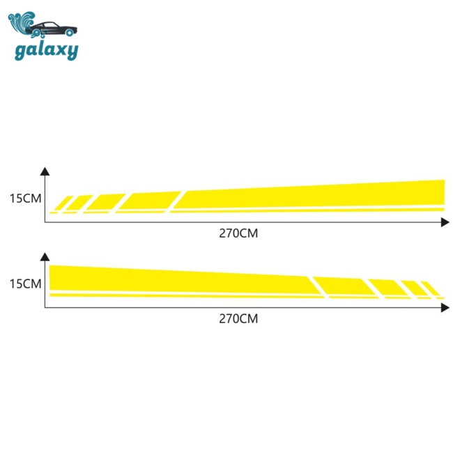 Galaxy Set 2 Miếng Dán Trang Trí Xe Hơi Chống Trầy D-1227