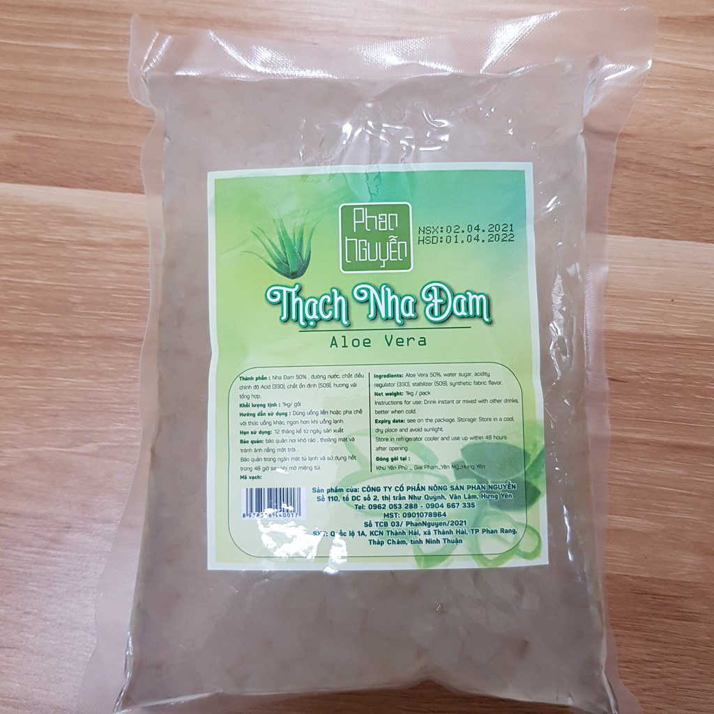 Thạch Nha Đam Phan Nguyễn gói 1kg/ Thạch nha đam Trendy gói 1kg