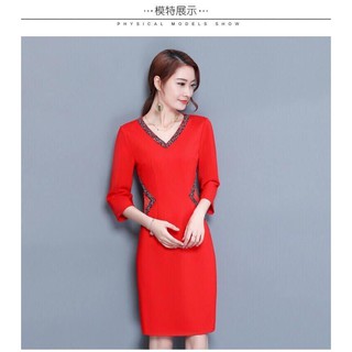 ĐẦM BODY CỔ V KẾT HẠT ĐÁ CAO CẤP MSP-D280968 (HÀNG NHẬP)