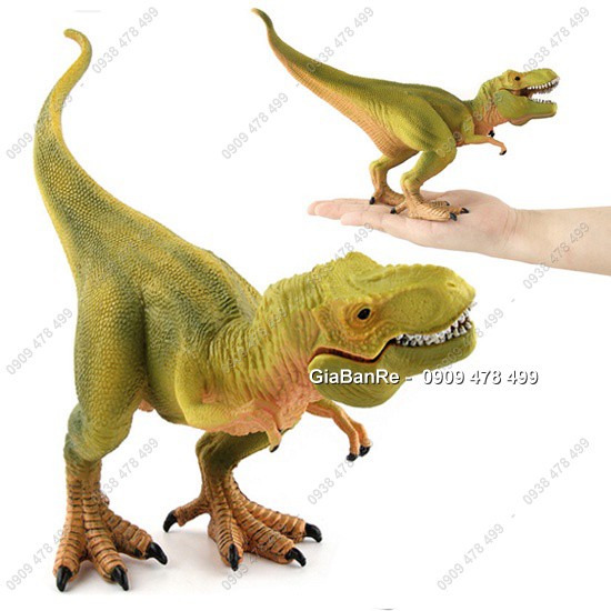 Mô Hình Khủng Long Bạo Chúa T-Rex - Xanh Vàng - Dài 23cm - 7733.4