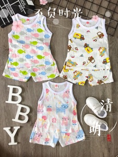 Combo 5 Bộ ba lỗ cotton giấy cho bé