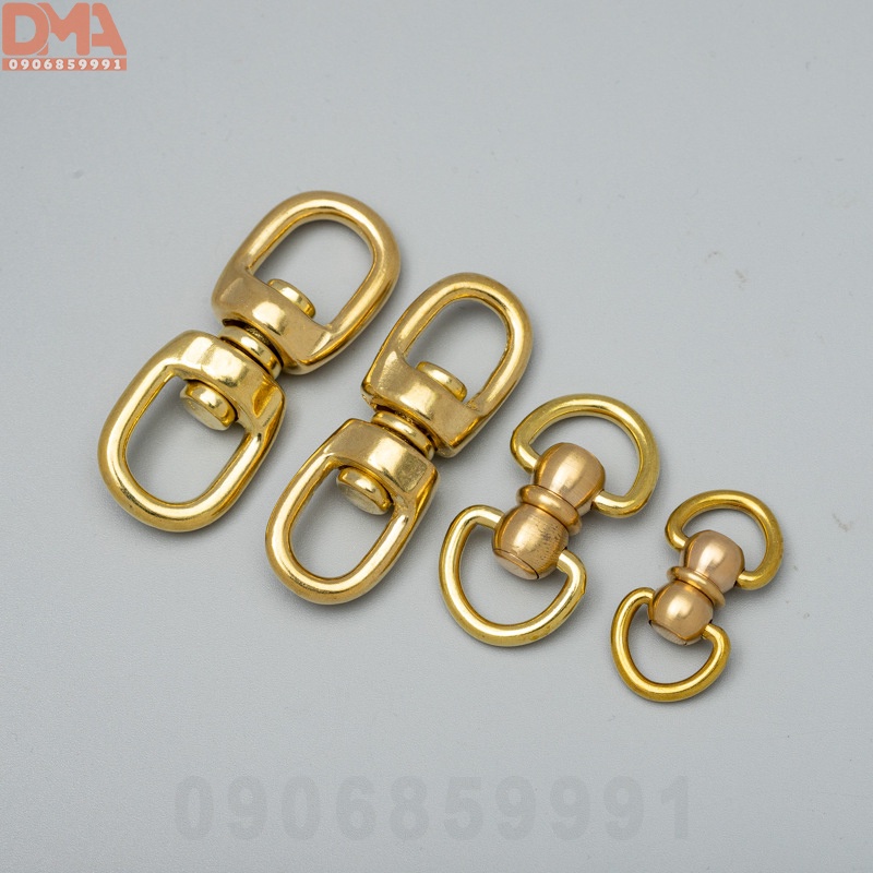 [Mã LIFEB04ALL giảm 10% tối đa 15K đơn 0Đ] Khoen móc khóa xoay,ring phụ kiện handmade DIY đồng (Nhiều Cỡ)