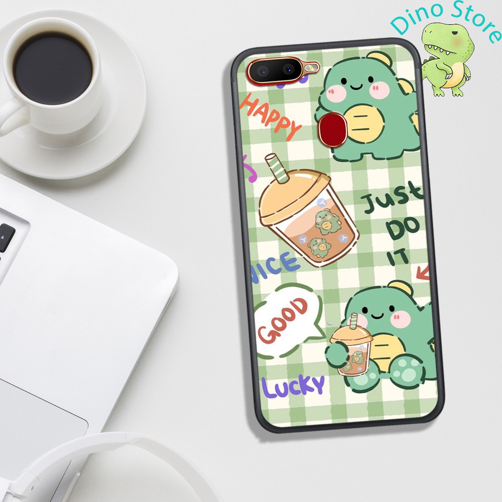 ỐP LƯNG OPPO A5S/A7/F9/A12  ,  IN HÌNH KHỦNG LONG NGỘ NGHĨNH VÀ CUTE