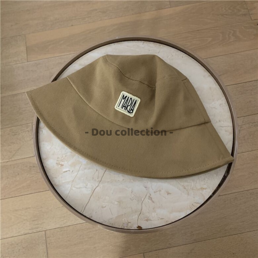 Mũ bucket nam nữ Cotton trơn thêu họa tiết MARI chống nắng thời trang xuân và hè phong cách Nhật Bản - Mã NV048