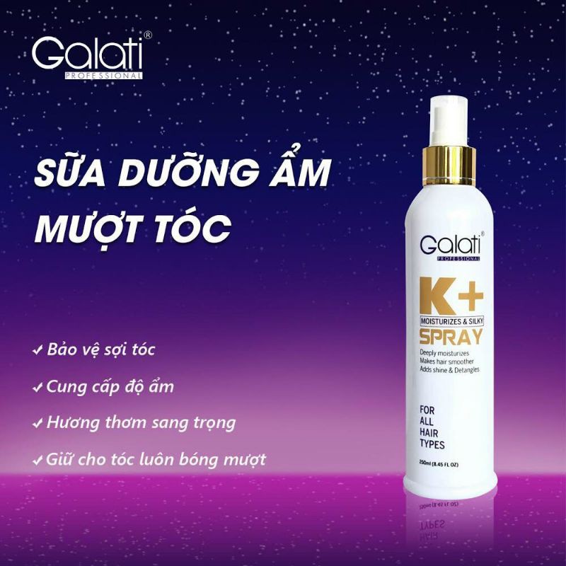 Xịt dưỡng phục hồi tóc cao cấp Galati 250ml _Người Việt tự hào dùng hàng Việt