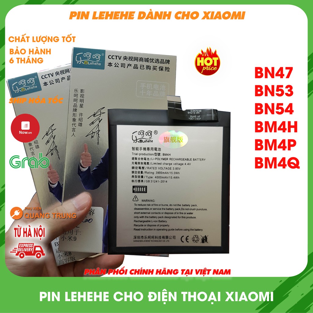 Pin xiaomi chính hãng Lehehe dành cho redmi note9,k30,k30pro