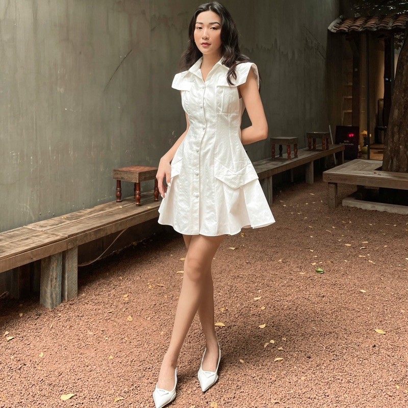 Đầm sm xếp ly tay con , Peace House Clothing | BigBuy360 - bigbuy360.vn