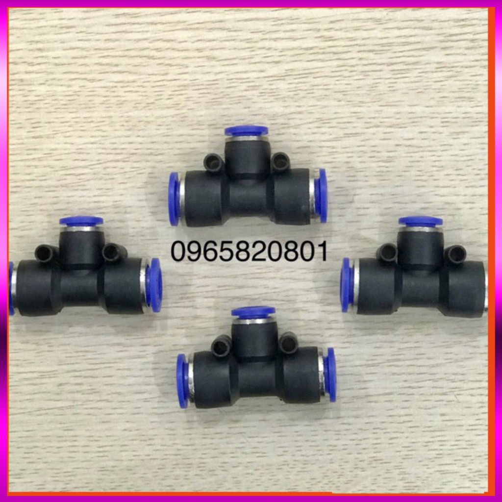 [GIÁ TỐT]  T chia nhánh 2 đầu 10mm một đầu 8mm