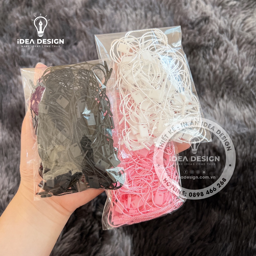 Dây Treo Thẻ Bài, treo nhãn mác, dây gắn tag quần áo - 3 Màu Đen, Trắng, Hồng