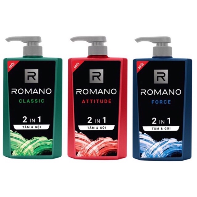 Tắm gội 2 trong 1 Romano Classic 650g