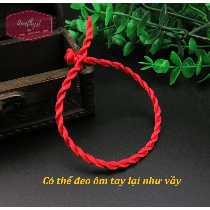 Vòng Tay Chỉ Đỏ Handmade Rút Dây May Mắn An Yên