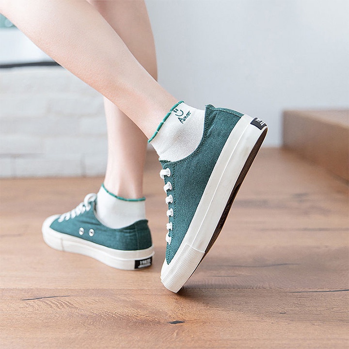 Tất Vớ Nữ Cổ Ngắn Cao Cấp Phong Cách Hàn Quốc Basic Nhiều Màu, Chất Cotton Thấm Hút Mồ Hôi Phối Đồ Cực Chất STA06